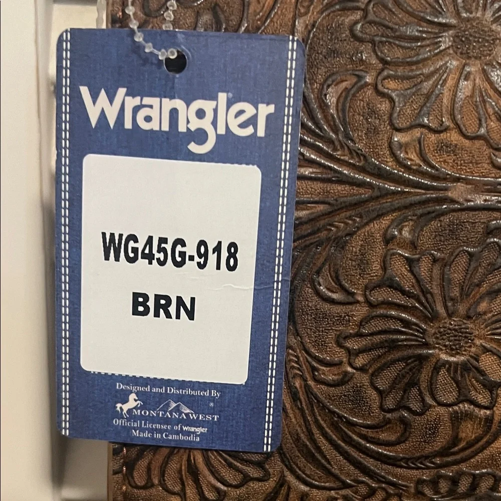 NWT Wrangler Embossed Brown Shoulder or Crossbody Bag/Purse Fringe Floral Detail - Picture 11 of 12